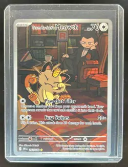 2025 Pokemon SV Destined Rivals DRI EN Team Rocket's Meowth #203/182 - Image 1