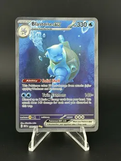Pokemon Scarlet & Violet 151 TCG Blastoise EX 200/165 Sir Special Illustration - Image 1