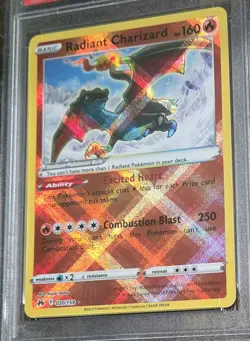 POKEMON 2023 Sword Shield Crown Zenith RADIANT CHARIZARD #020 PSA 7 NM - Image 2