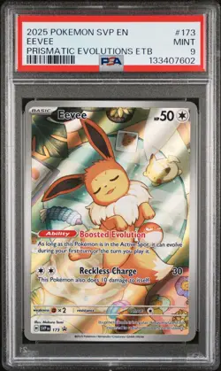 2025 POKEMON SVP PRISMATIC EVOLUTIONS ETB PROMO #173 EEVEE PSA 9 - Image 1