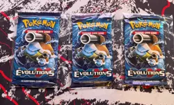 Pokemon XY Evolutions Booster Packs Blastoise Art 3 Packs English - Image 1
