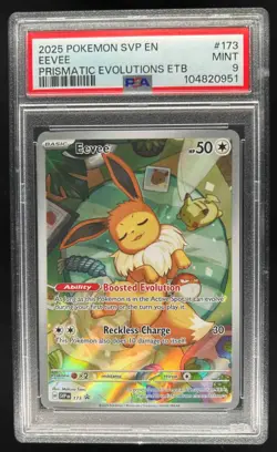 2023-25 Pokemon SV Black Star Promos SVP EN Eevee #173 PSA 9 - Image 1
