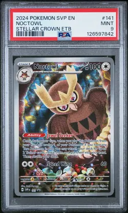 PSA 9 2024 Pokemon Svp En-Sv Black Star Promo #141 Noctowl - Image 1