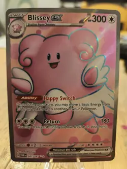 BLISSEY ex 201/167 FULL ART -TWILIGHT MASQUERADE POKEMON-ULTRA RARE- MINT - Image 1