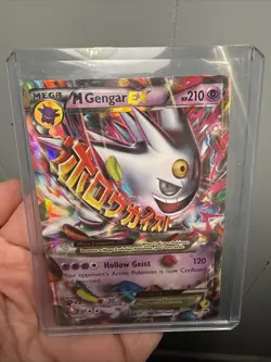 Pokemon TCG Mega Gengar EX Black Star Promos XY166 Shiny Holo Rare - MP - Image 1