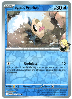 Cynthia's Feebas (Reverse Holo) - 052/182 - Destined Rivals - NM/M - Pokemon - Image 1