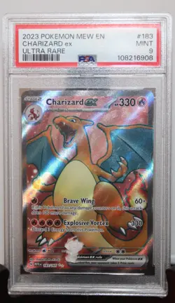 2023 POKEMON MEW EN-151 ULTRA RARE #183 CHARIZARD EX PSA 9 - Image 1