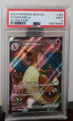 2023 POKEMON MEW EN-151 ULTRA RARE #183 CHARIZARD EX PSA 9 - Image 2