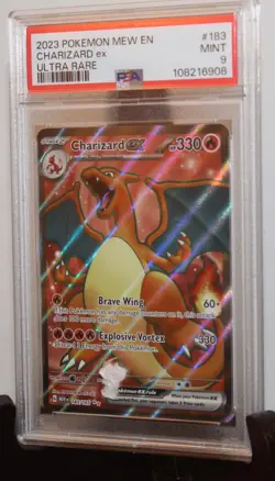 2023 POKEMON MEW EN-151 ULTRA RARE #183 CHARIZARD EX PSA 9 - Image 3