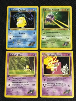 Pokemon TCG Gym Heroes / Gym Challenge Vintage Sabrina’s Pokemon Lot 1st Edition - Image 1