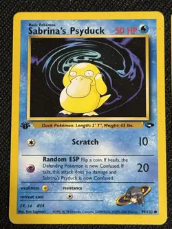 Pokemon TCG Gym Heroes / Gym Challenge Vintage Sabrina’s Pokemon Lot 1st Edition - Image 2