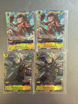 One Piece CCG Lot of 4 Sealed Promos Monkey D Luffy And Roronoa Zoro - Image 1
