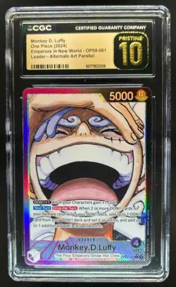 2024 One Piece Monkey D. Luffy Pristine Alt Art VAR #OP09-061b CGC 10 - Image 1