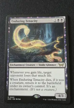 MTG - Enduring Tenacity - Duskmourn House of Horror - Near Mint Rare #95 Regular - Image 1