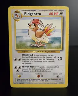 Pokemon TCG - PIDGEOTTO - 22/102 - RARE - UNLIMITED - BASE SET 1999 - WOTC - HP - Image 1