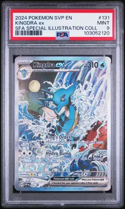 2024 POKEMON SVP EN-SV BLACK STAR PROMO #131 KINGDRA EX PSA 9 - Image 1
