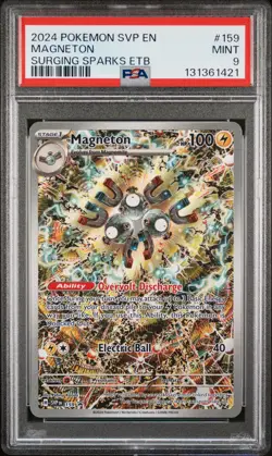 2024 POKEMON SVP EN-SV BLACK STAR PROMO #159 MAGNETON PSA 9 - Image 1