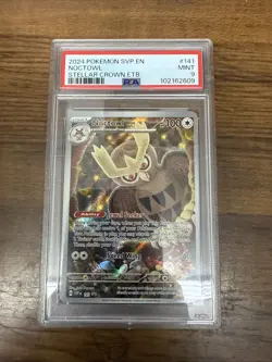 2024 POKEMON SVP EN-SV BLACK STAR PROMO #141 NOCTOWL PSA 9 - Image 1