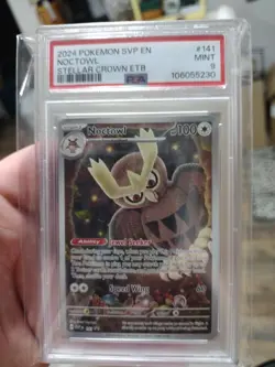 2024 Pokemon SVP EN-SV Black Star Promo Noctowl #141 Stellar Crown Etb PSA 9 - Image 1