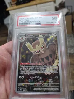 2024 Pokemon SVP EN-SV Black Star Promo Noctowl #141 Stellar Crown Etb PSA 9 - Image 3