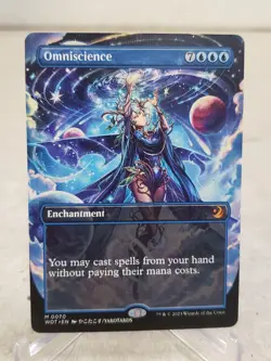 Omniscience - Anime Borderless Near Mint, English Wilds of Eldraine Extras NM - Image 1