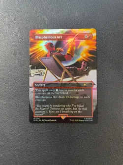 2025 Magic The Gathering SLD Deadpool Foil Blasphemous Act Secret BJST - Image 1