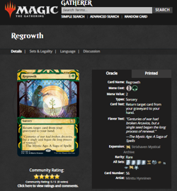 2021 MTG Magic the Gathering Strixhaven Mystical Archive Foil Etched 56 Regrowth - Image 3