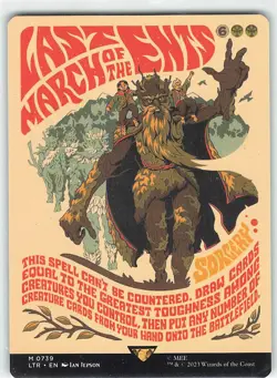 MTG - Last March of the Ents (Borderless Poster) - LOTR - NM - Image 1