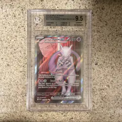 Pokemon TCG Beckett Gold 9.5 Team Rockets Mewtwo EX 213/182 Destined Rivals - Image 1