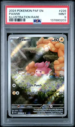 2024 POKEMON PAF EN-PALDEAN FATES ILLUSTRATION RARE #226 PAWMI PSA 9 - Image 1