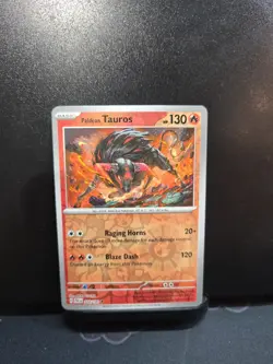 Paldean Tauros 028/193 Sv02: Paldea Evolved Reverse Holo Pokemon NM - Image 1