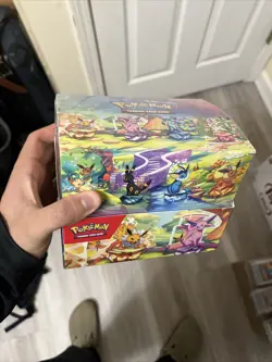 1x Pokemon Prismatic Evolutions Mini Tin Display Box (8 Tins) New/Factory Sealed - Image 1