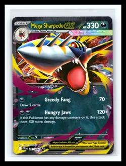 💥 Mega Sharpedo EX 061/094 - Double Rare HOLO Phantasmal Flames - Pokemon TCG - Image 1