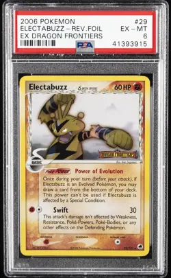 2006 POKEMON EX DRAGON FRONTIERS #29 ELECTABUZZ-REVERSE FOIL PSA 6 - Image 1