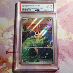 2025 POKEMON PROMO VICTINI ILLUSTRATION COLLECTION #208 VICTINI PSA 8 AND 9 - Image 2