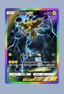 Rainbow Zapdos ex Genetic Apex Pokemon TCG Pocket 2 Star ⭐⭐ (English) - Image 1