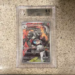 Pokemon TCG Destined Rivals Team Rockets Houndoom Card 191/182 Beckett 9.5 - Image 1