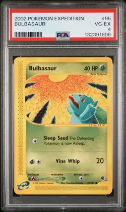 2002 POKEMON EXPEDITION #95 BULBASAUR PSA 4 - Image 1