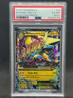 2014 PSA 6OC POKEMON XY PHANTOM FORCES ULTRA RARE #24/119 M MANECTRIC EX - Image 1