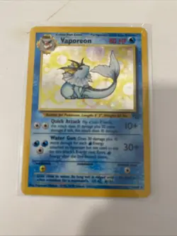 Pokemon TCG Vaporeon Holo Rare Base Non Graded Excellent Condition - Image 2