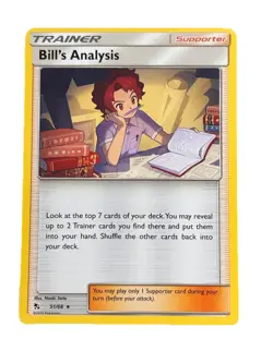 New: 2019 Pokemon TCG Bill's Analysis 51 Hidden Fates Regular Rare - Image 1