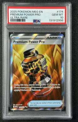 PREMIUM POWER PRO PSA 10 2025 POKEMON MEGA EVOLUTION #174/132 ULTRA RARE 998 - Image 1