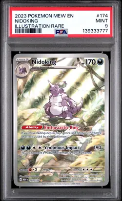 2023 POKEMON MEW EN-151 ILLUSTRATION RARE #174 NIDOKING PSA 9 - Image 1