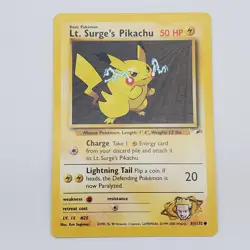 Lt. Surge’s Pikachu 81/132 Gym Heroes Common LP Pokemon TCG - Image 1