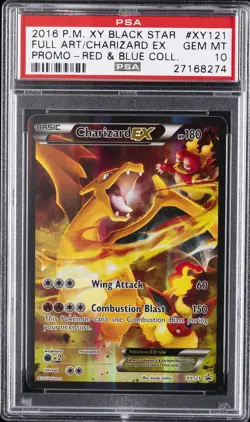 2016 POKEMON XY BLACK STAR PROMO RED & BLUE COLL FULL ART/CHARIZARD EX PSA 10 - Image 1