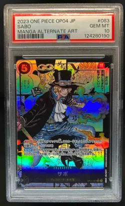 2023 One Piece Japanese Sabo Manga Alternate Art #OP04-083 PSA 10 - Image 1
