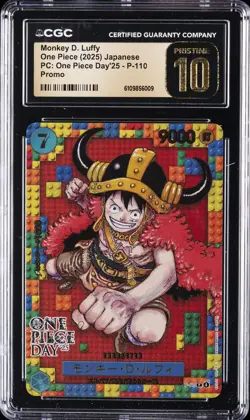 2025 ONE PIECE JPN PC: ONE PIECE DAY'25 -PROMO MONKEY D. LUFFY CGC 10 PRISTINE - Image 1