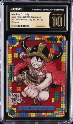 2025 ONE PIECE JPN PC: ONE PIECE DAY'25 PROMO MONKEY D. LUFFY CGC 10 PRISTINE - Image 1