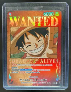 2023 One Piece Pillars of Strength Monkey.D.Luffy Wanted Dead SP SR #ST01-012 - Image 1