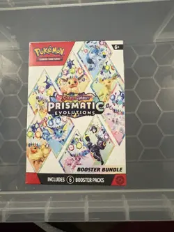 Pokemon TCG Scarlet & Violet Prismatic Evolutions Booster Bundle 6 Packs Sealed - Image 1